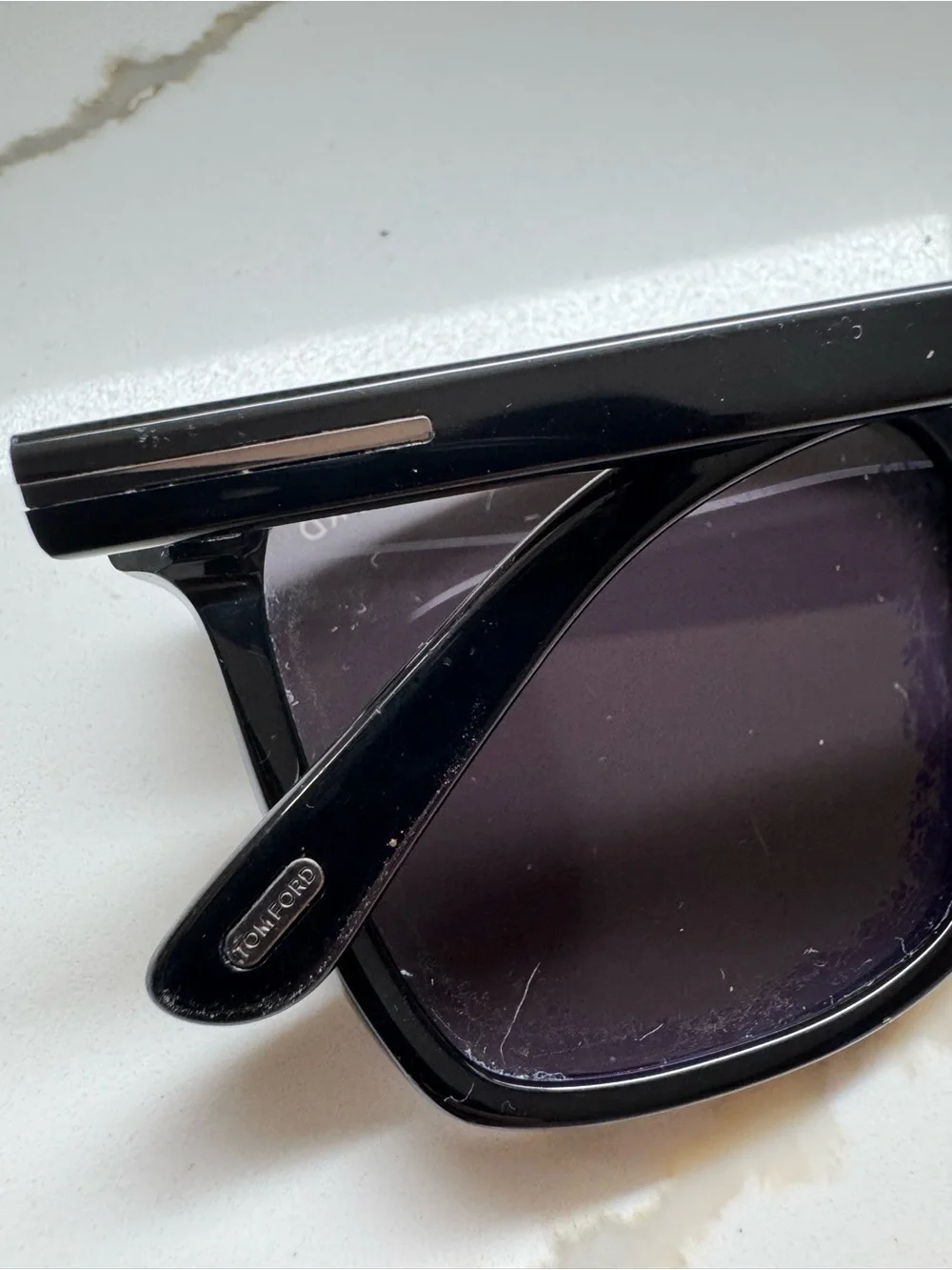 Tom Ford Fletcher Black Square Sunglasses TF832 AS IS/NEED LENSES